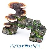 UPC 030172072185 product image for Large Mushroom on Rock Fish Tank Decoration By Penn Plax | upcitemdb.com