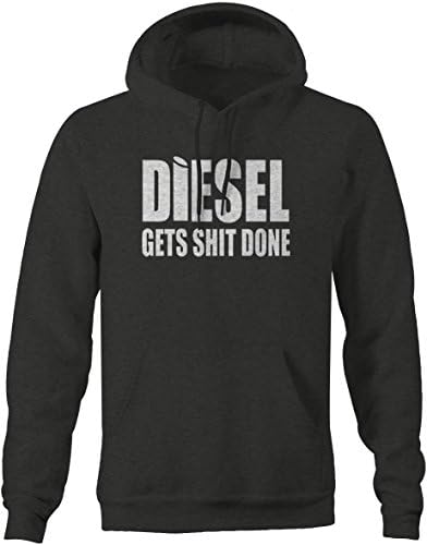 Diesel Gets Sht Done Stacks Trucker Coal Worker Mens Sweatshirt - 2XL