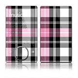 Pink Plaid Design Zune 80GB Skin Decal Protective Sticker