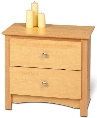Maple 2 Drawer Nightstand
