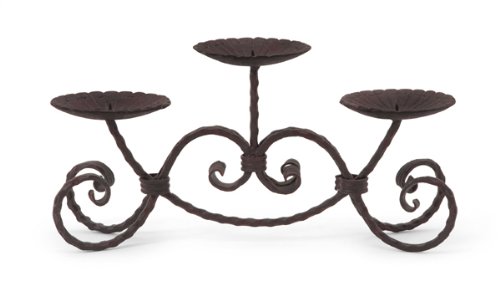 17 Brown Rustic Scroll Holder Stand