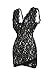 ZKESS Women's Solid Sleeveless Club Lace Vintage Dress Small Size Black 1