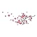 RRRLJL DIY Removable Vinyl Cherry Blooms Tree Branch Wall Decor Decal Japanese Sakura Wall Art Stickers