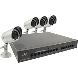Web Ready 4-Channel DVR System With 4 Outdoor Cameras