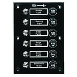 Seachoice 6 - gang Toggle Fused Black Switch Panel