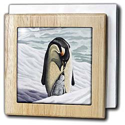 PENGUIN MOTHER - 6 Inch Tile Napkin Holder