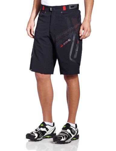 Zoic Men's Ether Premium Mountain Bike Shorts with RPL Essential Liner, Black, Medium On Sale