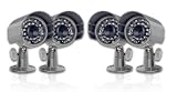 Lorex SG7550APK4 High-Resolution Weatherproof Day/Night Color Surveillance Cameras - 4 Pack (Gray)