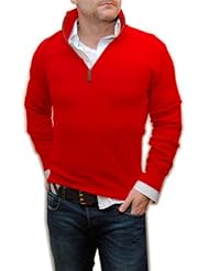 Polo Ralph Lauren Mens Pullover Half-Zip Cashmere Knit Sweater Red Italy XXL