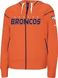 Denver Broncos -Orange- Women's Dazzle Trim Hooded Sweatshirt - Small