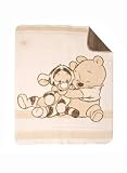 Julius Z�llner 9630010035 - Pooh und Tigger Jacquard-Decke gewebt, 75x100 cm