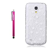 S4 Mini i9190 Case, Firefish Slim Protective TPU Case Durable Soft [Soft-Flex] Cover Skin Protective for Samsung Galaxy S4 Mini i9190 - Snowflake