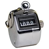 Tally i hand model tally counter, registers 0-9999, chrome