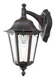 Adjusta-Post Classic One-Light Outdoor Downward Wall Sconce, Rust with Clear Acrylic Globe #S74VC-RU