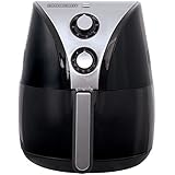 BLACK+DECKER HF110SBD Purify 2-Liter Air Fryer, Hot Air Fryer, Air Fryer, Oil-Free Air Fryer, Black/Stainless Steel