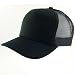New Cotton 5 Panel Mesh Trucker Urban Skate Cap / Hat Black ** Medium / Large