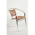 ITALMODERN Shirley Indoor/Outdoor Chair; Natural Wood SET OF 6