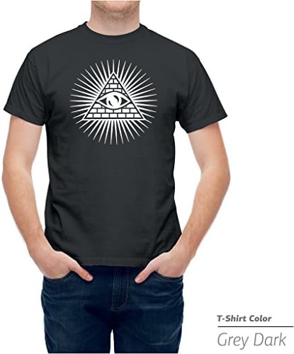 Tshirt Pyramid All-Seeing Eye Of Providence Masoni Grey Dark L