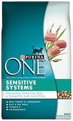 Purina One Adult Cat New Kibble Variety Sensitive Systems Cat Food, 3.5-Pound Bags (Pack of 6)