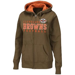 NFL Cleveland Browns Women's Deep Post III Hooded Jacket, Classic Brown, Small