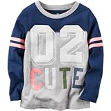 カーターズ Carter's/ ロングスリーブ バーシティティ グレー トップス長袖Tシャツ 5歳【並行輸入】