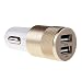 LipiWorld 2Port Metal Car Charger (Gold) RS.199.00