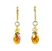 Earrings - E88 - Fire Polished Glass Rice Drop ~ Topaz AB