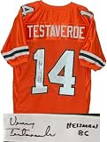 Autographed Vinny Testaverde Jersey - Miami Hurricanes Orange Custom Heisman 86 - Autographed NFL Jerseys
