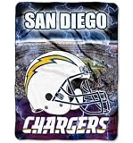 San Diego Chargers 60"x80" Royal Plush Raschel Throw Blanket - Aggression Style Warm Durability