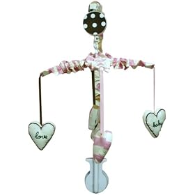 My Baby Sam Baby Love Hearts Mobile, Pink