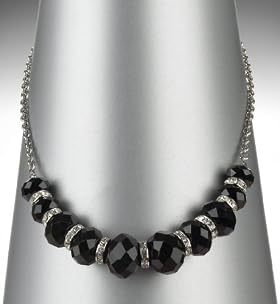 Multi-Faceted Round Bead Necklace