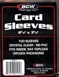 100 Soft Sleeves - Penny Sleeve by BCW for Baseball Cards & Other Sports Cards