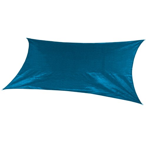 Coolaroo Custom Rectangle Shade Sail, Turquoise, 9 by 18-Feet
