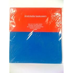 STANDARD Fabric Stretchable Book Cover Bright Blue- Solid (Fits Most Elementary and Smaller Middle School Textbooks up to 8 x10 inches)