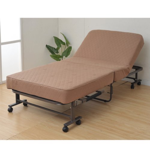 山善(YAMAZEN) 完成品折りたたみコイルスプリングベッド カプチーノブラウン BCS-160S(CPBR)