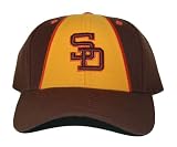 San Diego Padres 4" MLB Glass Baseball Hat Ornament (Set of 2)