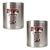 Texas Tech Red Raiders 2pc Stainless Steel Can Holder Set NCAA College Athletics