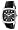 Peugeot Men's Silver-Tone Multi-Function Black Leather Strap Watch #2012BK