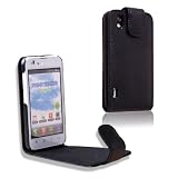 Sale MaryCom PREMIUM QUALITÄT Leder Handytasche schwarz für LG P970 OPTIMUS BLACK Smartphone + gratis Displayschutzfolie / LTS P970