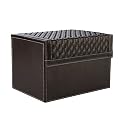Multimedia Faux Leather Storage Box - Chocolate