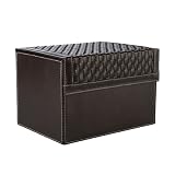 Multimedia Faux Leather Storage Box - Chocolate