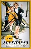 cheapest airline Lufthansa German Airlines embossed steel sign