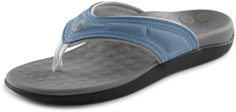 Orthaheel Sandal Women's Kinetic Flip Flop Denim/Light Grey Mens 10, Womens 11