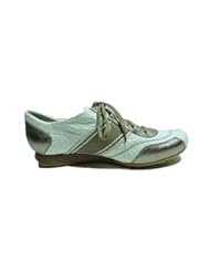 Shoes: Stuart Weitzman Womens Games Sport Tennis Sneaker Ivory & Metallic, Leather White Flat Shoes Size 10 Narrow, AA