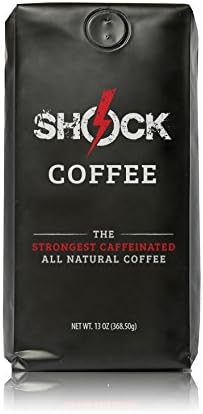 Shock Coffee® The Strongest Caffeinated All Natural Coffee - 13oz Valve Bag, Ground Coffee