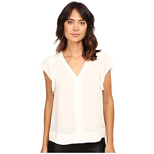 レベッカテイラー トップス シャツ Silk Double Georgette Sleeveless V-Neck Snow [並行輸入品]