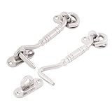 uxcell　ウィンドウアイフック　フックファスナー　ネジ固定フック　アイホルダー　ウィンドウハンガー　ハードウェア