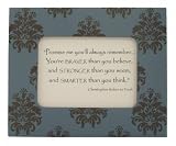 "Promise Me" Christopher Robin quote in slate blue frame by Kindred Hearts