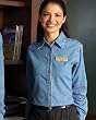Ladies Long Sleeve Cotton Denim Shirt 6.5 oz. by Harriton (Style# M550W)