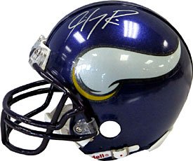 Sidney Rice Autographed / Signed Minnesota Vikings Mini Helmet